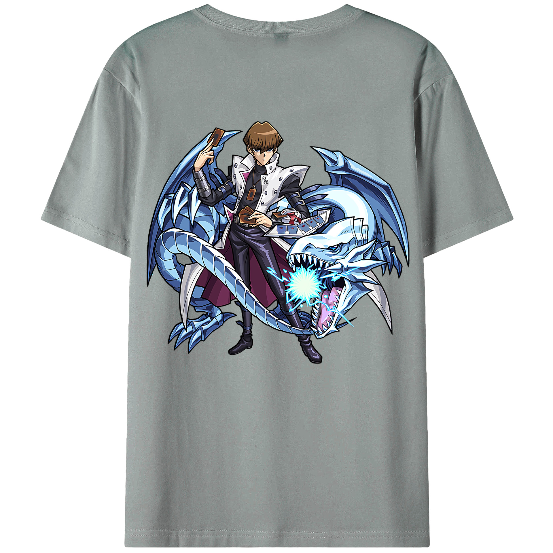 （画像用） 遊☆戯☆王 Yu-Gi-Oh! 綿100％ メンズ半袖Tシャツ（バックプリント） 通気性